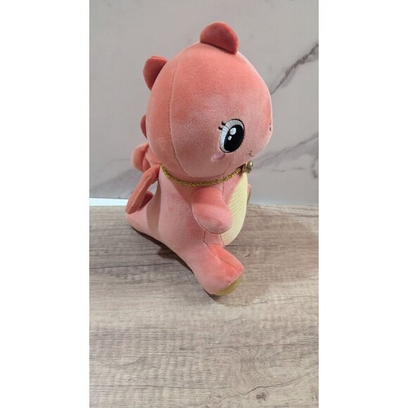 Adorable Pink Plush Dinosaur Toy 10" By Amuse Anime Doll Line - Picture 4 of 8